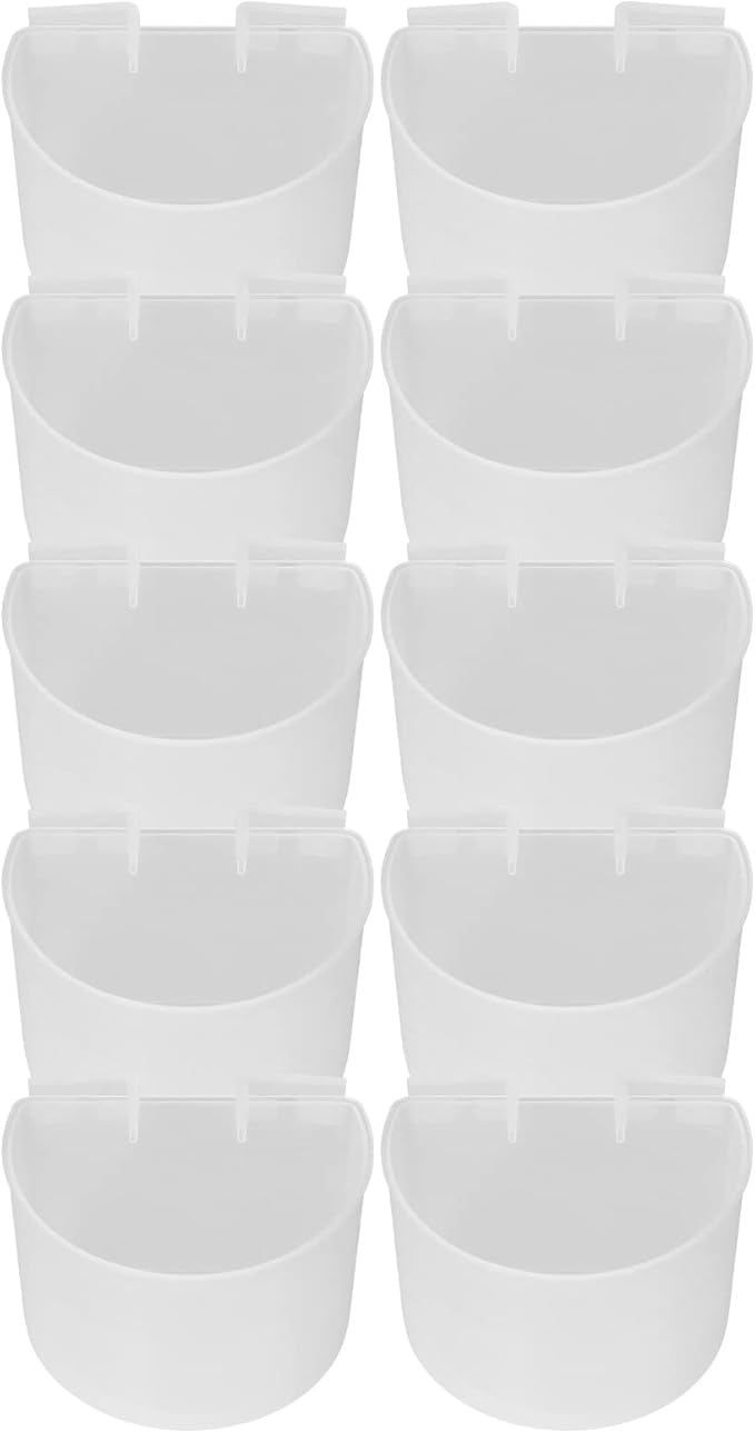 Zerodis Pigeons Feeding Cups, Plastic Bird Dish for Watering and Feeding, Easy to Hang Supplies for Bird Breeders and Pet Owners (S #14)