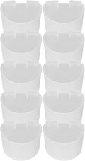 Zerodis Pigeons Feeding Cups, Plastic Bird Dish for Watering and Feeding, Easy to Hang Supplies for Bird Breeders and Pet Owners (S #14)