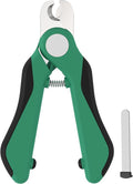 Swihauk Heavy Duty Dog Nail Clippers and Trimmers, Professional Pet Nail Clippers with Nail File for Dogs Cats Small Animal, Claw Clippers with Safety Guard to Prevent Over-Cutting, Green