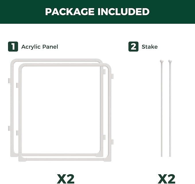 FXW AuraSpace Pro Metal & Acrylic Indoor Dog Playpen, All-Acrylic Clear Heavy-Duty Design, 24" Height 2 Acrylic Panels for Puppies & Small Dogs, White│Patented