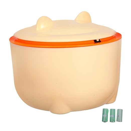 Cabilock 1Set Enclosed Cat Trash Can with Litter Bags Capacity Waste Bin for Cat Litter Easy to Waste Bin Stylish Storage for Home Decor Garbage