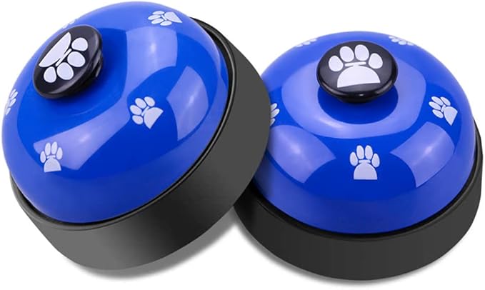 Comsmart Dog Training Bell, Set of 2 Dog Puppy Pet Potty Training Bells, Dog Cat Door Bell Tell Bell with Non-Skid Rubber Base