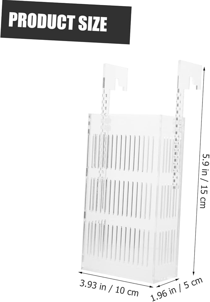 Breeding Box for Fish Tank Acrylic Isolation Container with View for Safe Fish Hatching Prevents Adult Easy to Clean for Breeding