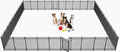 Dog Fence Outdoor Indoor, 47 Inch Height 40 Panels Dog Playpen for Large/Medium/Small Dogs Metal Dog Pen for Yard Camping and RV | Black-Silver
