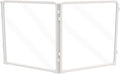 FXW AuraSpace Pro Metal & Acrylic Indoor Dog Playpen, All-Acrylic Clear Heavy-Duty Design, 24" Height 2 Acrylic Panels for Puppies & Small Dogs, White│Patented