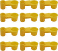 12Pcs Automatic Bird Drinker Feeder Plastic Soda Pop Water Bottle Cup or Pigeons Parrot Chicken Feeder Poultry Cage Cup Supplies (Yellow)