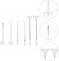 1set Fish Tank Cleaning Kit Aquarium Tools Straight Tweezers Curved Scissors Flat Shovel for Aquatic Plant Care and Gravel Cleaning