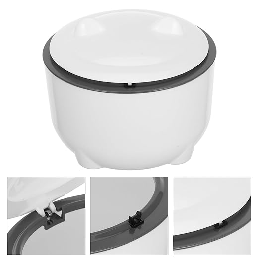 1set Odor-Sealing Cat Litter Trash Can One-Button Disposal Large Capacity Waste Container for Pet Litter Storage Stylish Design