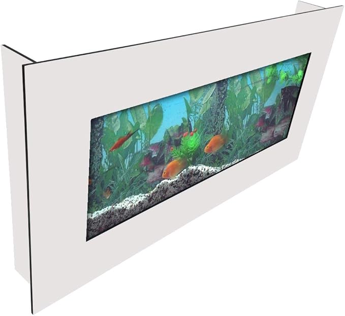 Aussie Aquariums AA-Skyline-MWHITE 2.0 Wall Mounted Aquarium, Matte White