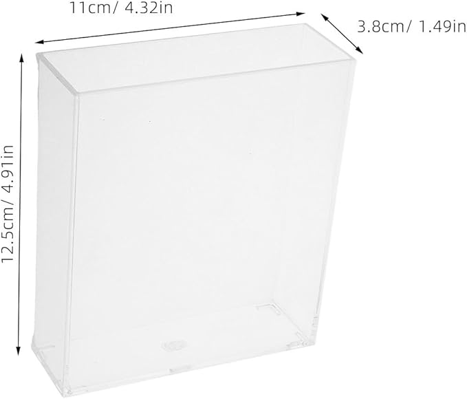 Kisangel Portable Transparent Fish Viewing Box 4.92X4.33X1.49In Lightweight Betta Fish Tank Small Aquarium Breeding Container for Desktop Observation and Care