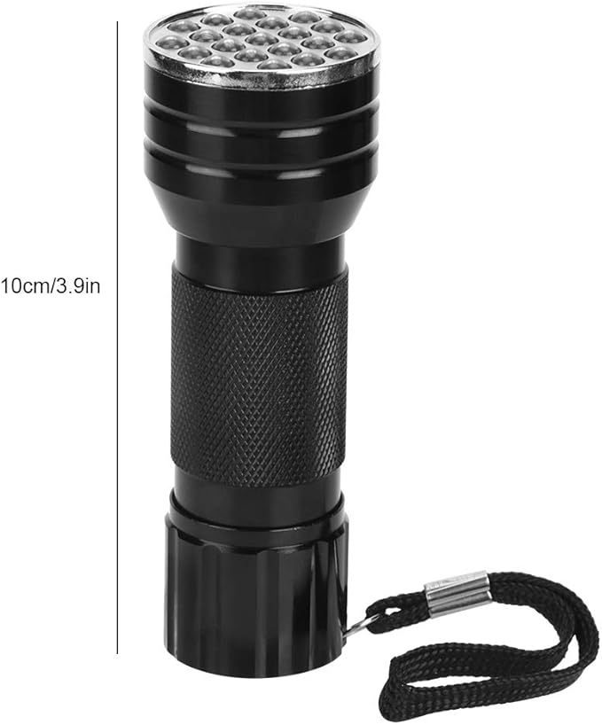 Generic Uv Flashlight, Uv Light Mini Torch Light Urine Light Detector 21 LED Flashlight Ultra Violet Pet Urine Detector Light for Dog Cat (with tail strap), Generic12wikvf7h0-01