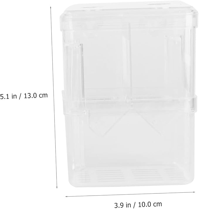 Practical Aquarium Fish Breeding Box Mesh Fry Hatchery Breeder Box Fish 2pcs Acrylic Constructi