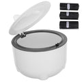 Happyyami 1set Sealed Cat Litter Disposal Bin with Replacement Bags Odor-Controlled Pet Waste Container for Home Elegant Design for Maintaining Living Spaces