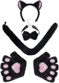 Himine Cat Cosplay Costume With Ears, Tail, Paws, Bow Tie