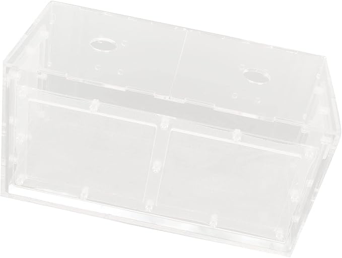 Fish Breeding Isolation Box | Transparent Mesh Side Aquarium Incubator | Guard Small Fish/Eggs | Acrylic Lid & Adjustable Hook | for Fish Tank Hatching (23 * 11 * 12CM)