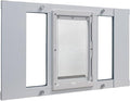 Ideal Pet Products Aluminum Sash Window Pet Door, Adjustable to Fit Window Widths from 27" to 32", Medium 7” x 11-1/4” Flap Size
