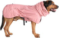 Spark Paws Dog Raincoat, Waterproof Windproof Rain Jacket, for Small Medium Large Extra Large Dogs, Reflective Breathable Full-Body Coverage Dry Suit - Sea Pink, 4XL