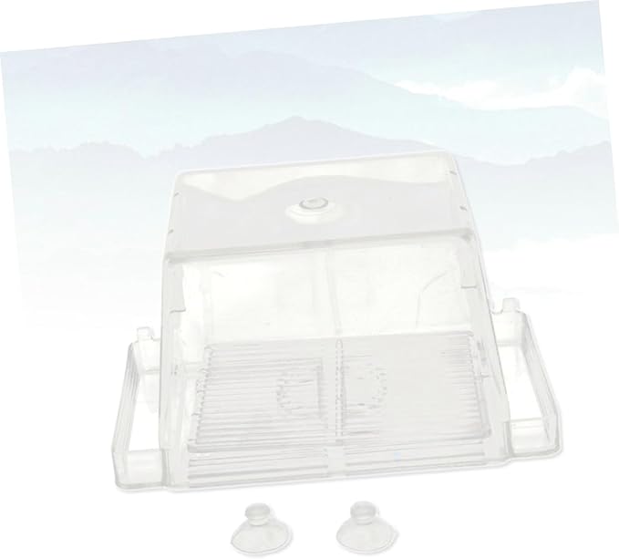 SUPVOX Transparent Acrylic Fish Tank Breeding Box Multifunctional Isolation Incubator for Betta Guppies and Fish with Convenient Suction Fixing