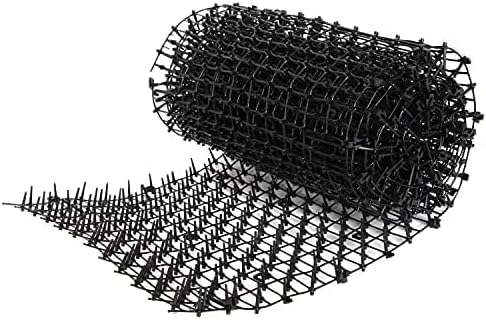 Tapix Cat Scat Mat with Spikes Digging Stopper (14 ft.) - Anti-cat Network Cat Strips, Cat Deterrent Mat for Indoor and Outdoor with 10 Staples