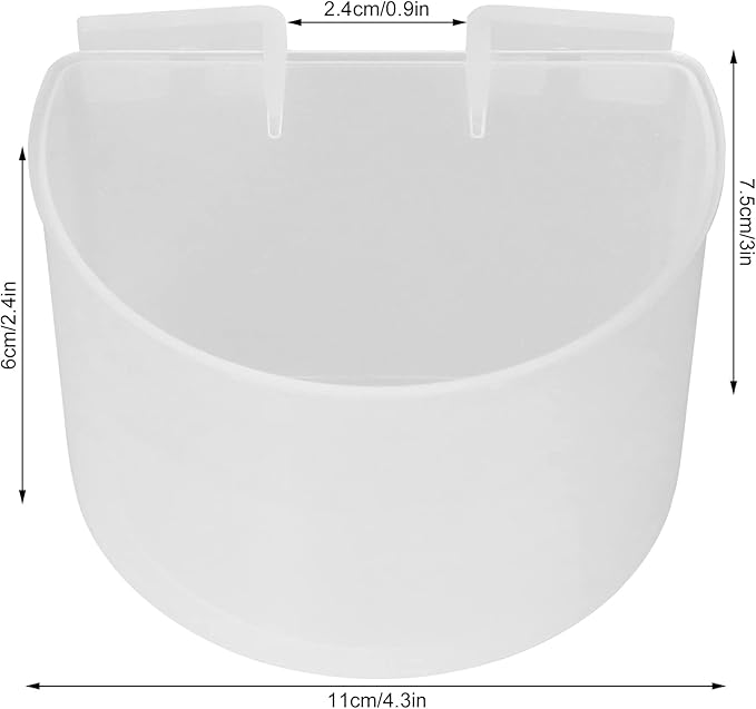 Zerodis Pigeons Feeding Cups, Plastic Bird Dish for Watering and Feeding, Easy to Hang Supplies for Bird Breeders and Pet Owners (L)