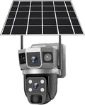 for Outdoor Camera Battery CCTV Monitor 4G SIM Card Network IP Security Pet Camera Motion Detection 3 Screen PTZ Camera(WiFi CCTV 32G Card)