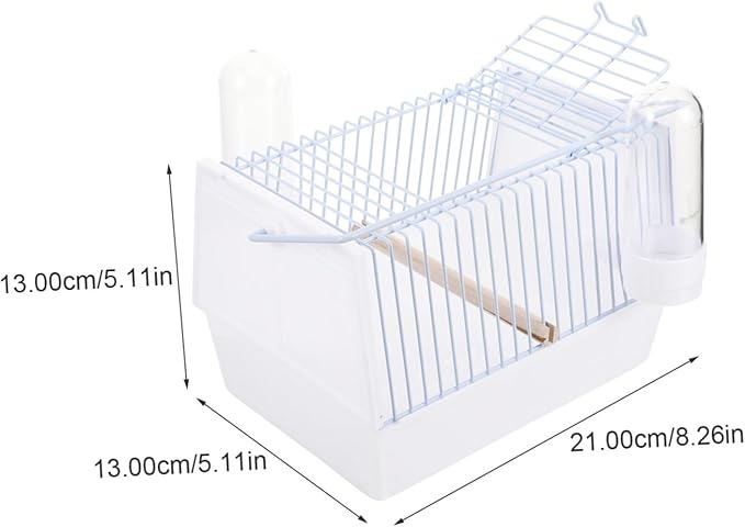 Yardwe 1set Portable Bird Carrier Cage for Travel Compact Bird Cage for Parrots Budgies Lightweight Design Handle for and Security