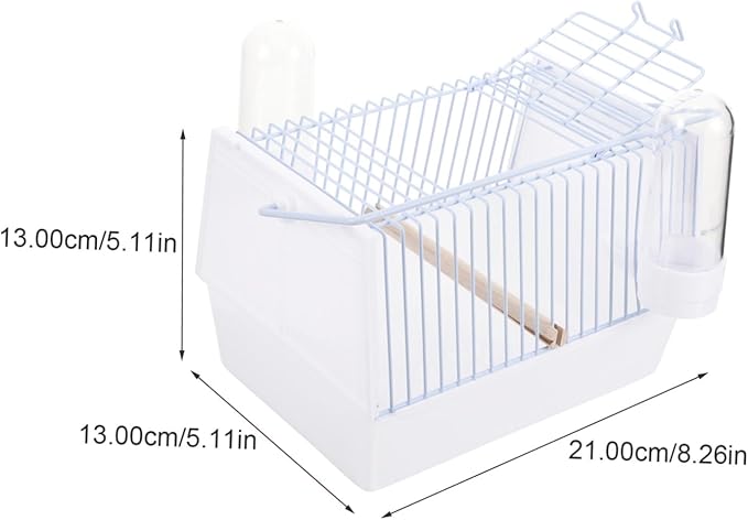 1set Portable Bird Carrier Cage for Parrots and Small Birds Lightweight Travel Cage Handle for Outings Metal and Design for Transport