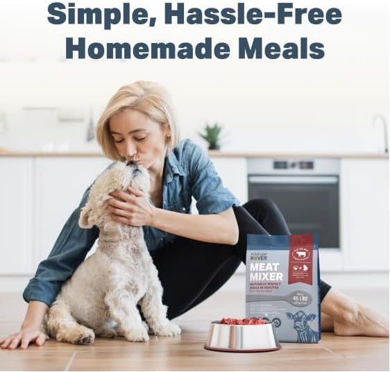FOUR LEAF ROVER Meat Mixer - Premium Dog Food Base Mix for Homemade Dog Food - Easy to Prepare, Serve Cooked or Raw, with Grass-Finished Beef and Organic Greens - Grain Free 2.73 lbs