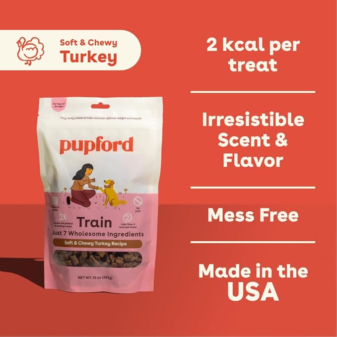 Pupford Soft & Chewy Training Treats for Dogs & Puppies (Turkey, 10 oz)