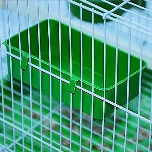 Litewoo Bird Seed Food Feeder Dish Water Feeder Bowl for Parrot Macaw African Greys Budgies Parakeet Cockatiel Conure Canary Finch Cage (4.7inch)