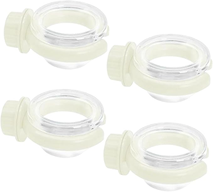 4 Pieces Bird Water Dispenser Decoration for Outside Sturdy Yard Transparent Multifunctional Professional Food Bowl Accessory, White