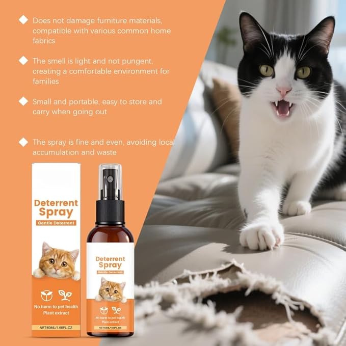 Pet Training Spray - Anti Scratch Deterrent for Cats & Dogs | Gentle Furniture Protector Spray | Indoor No-Chew Behavior Aid | Safe for Kittens, Puppies, Sofa, Carpets & Wood