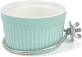 Bird Feeder for Cage Bowl, Ceramic Parrot Feeding Cups - Automatic Easy to Clean & Install, Dishwasher Safe Small Animal Food Water Bird Dish for Parrots, Cockatiels, Canaries