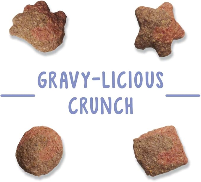 Friskies Party Mix, Gravy-Licious Crunch, Chicken and Gravy Flavored Treats for Cats, Resealable Pouch, 2.1 Ounce Each (Pack of 2)