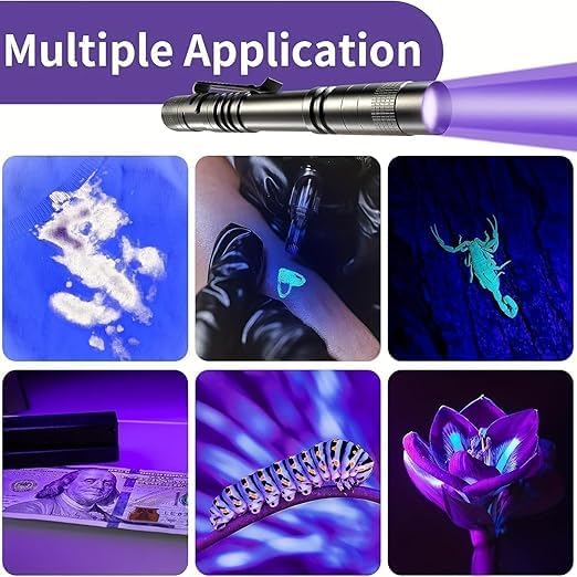 MODOAO 3 Pack UV Flashlight 395nm Super Bright Black Light with LED Light Waterproof Design Flashlight for Dog/Cat Urine Stains,Dry Stains,Resin Curing