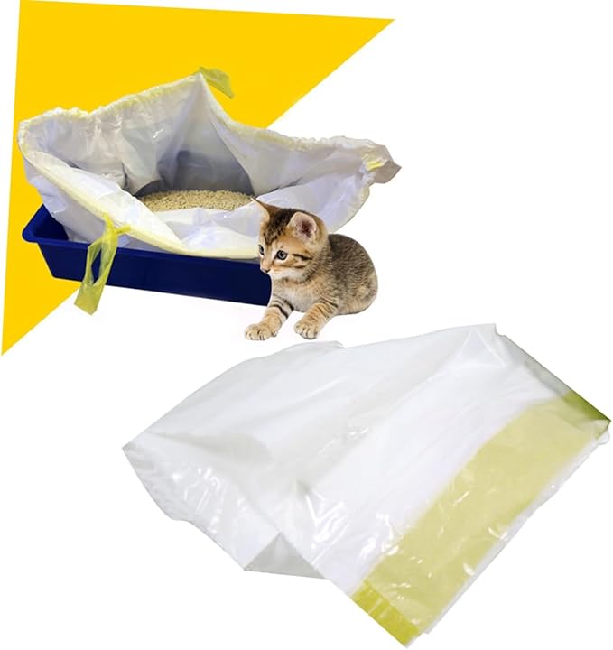 BESPORTBLE 7pcs Adjustable Cat Litter Bags Pet Supplies for Easy Cleanup Drawstring Design for Convenient Travel and Waste Disposal