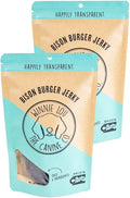 Winnie Lou Bison Burger Jerky Dog Treats – Limited Ingredient, Human Grade, Training Treats, USA Made, High Protein, Chews, Hypoallergenic, Sensative Stomach (2 Pack)