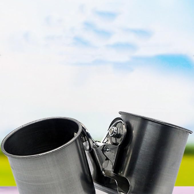 Stainless Steel Parrot Feeder and Birds Water Cup Set with Clip – Large Dual Bowl Bird Feeding Watering Supplies for Cage Use