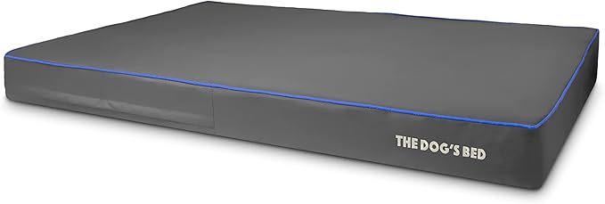 The Dog’s Bed Orthopedic Memory Foam Dog Bed Mattress, Oxford Fabric, Grey with Dark Blue Trim, XXXL, 6-Inch