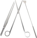 1Set Aquarium Tool Fish Tank Maintenance Kit with Straight Tweezers Straight Scissors and Scraper for