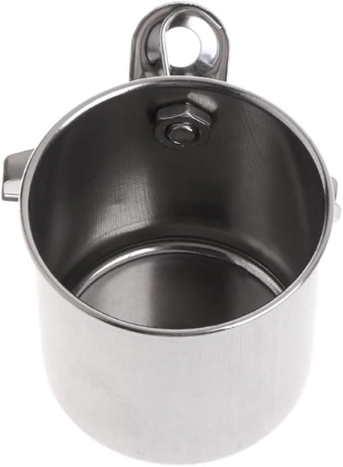 2Pcs Stainless Steel Parrot Bird Feeder Water Bowl Large Clamping Cup Portable Cage Pet Food Container for Birds Feeding and Watering Supplies
