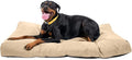 K9 Ballistics Tough Rectangle Pillow XL Dog Bed - Removable Cover, Washable, Durable & Water Resistant Dog Bed Made for X-Large Dogs 54"x38", Sandstone