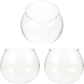 Alipis Desktop Fish Tank Small Clear Plastic Fish Bowl Round Aquarium Office Table Decor Shatterproof Mini Bowl with Plants