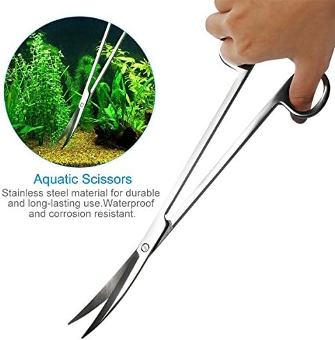 SGerste Aquarium Kit Tool Accessories Stainless Steel Aquarium Tank Water Plant Tweezers Scissors Tools Set Fish Starter Kits