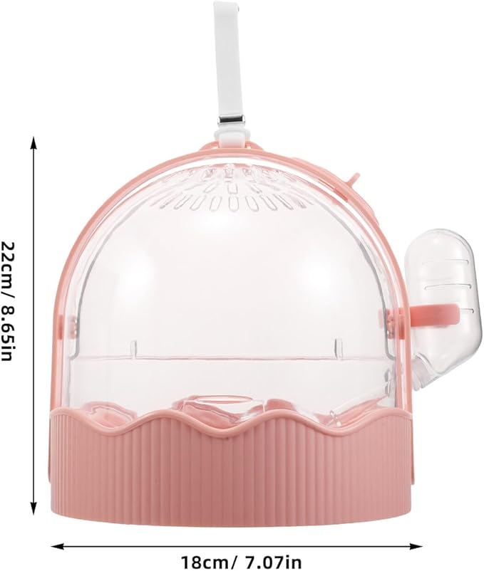 SUPVOX Portable Parrot Cage with Large Ventilated Space Lightweight Folding Bird Carrier for Outdoor Travel and Bird Watching Pink Parrot Travel Cage