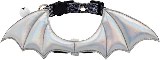 2 Pack Breakaway cat Collars with Bell,Safety Quick Release Pendant Cute Kitten Collar,Adjustable 20-30cm (Black, 20-30cm)