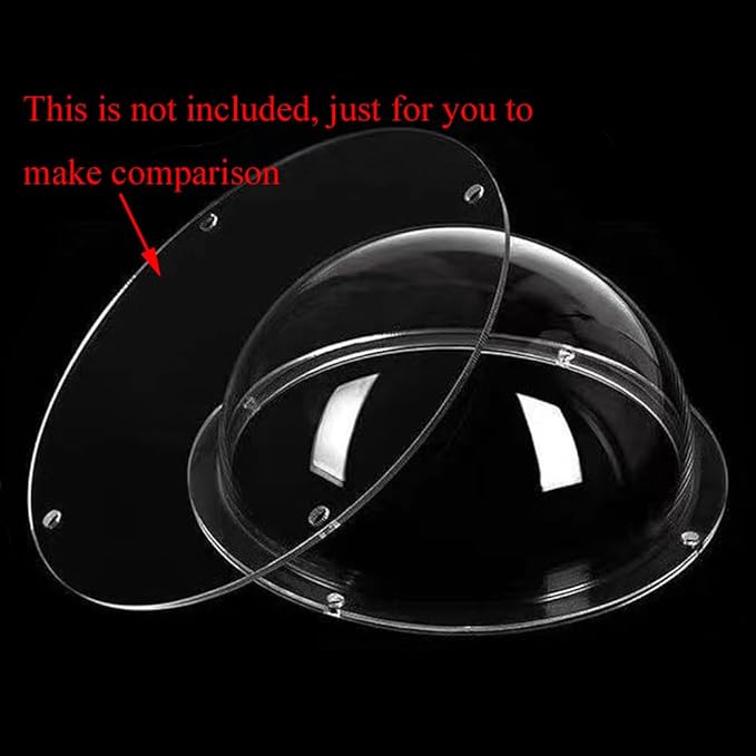 LOTOWELZON 3.15inch Clear Acrylic Replacement Transparent Clear Camera Dome Cover Security Camera Housing Pet Dog Fence Window Skylight Window (ID80mm*H44mm/3.15 * 1.73in)