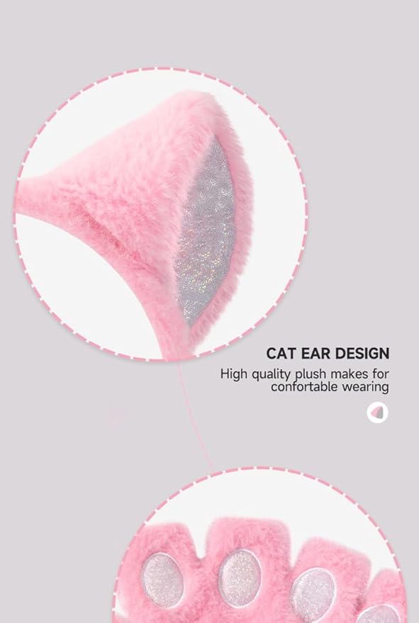 Himine Cat Cosplay Costume With Ears, Tail, Paws, Bow Tie