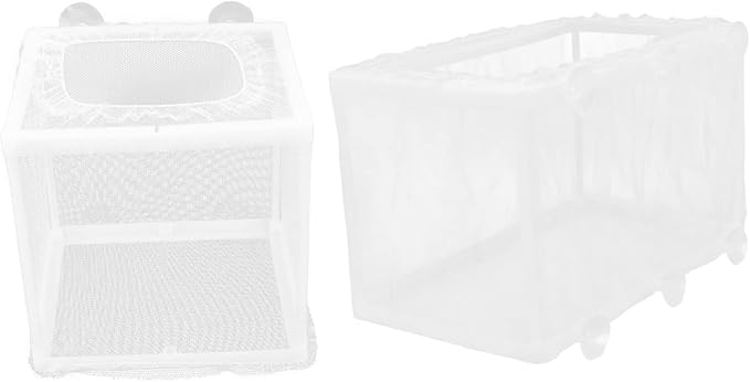 Happyyami 2Pcs Mesh Fish Breeding Tank Fish Incubator Isolation Box for Aquarium Durable Separation Net for Fry Survival and Breeding Needs