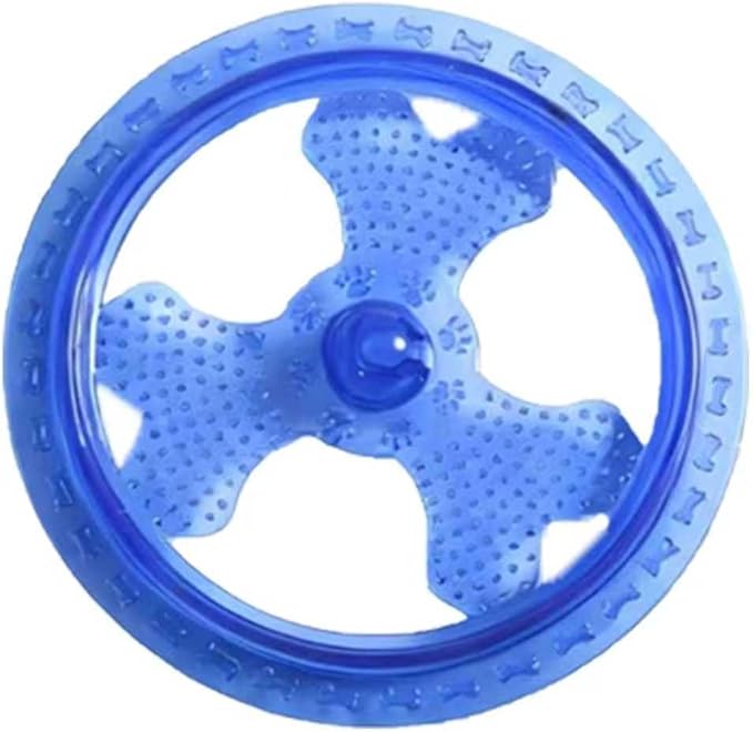 Dog Flying Disc, Outdoor Dog Toys, Dog Fetch Toy, Dog Toy for Medium Dogs and Large Dogs, Lightweight Soft Frisbee for Fetch, Tug of War, Catch, Play, 9 inch, Blue